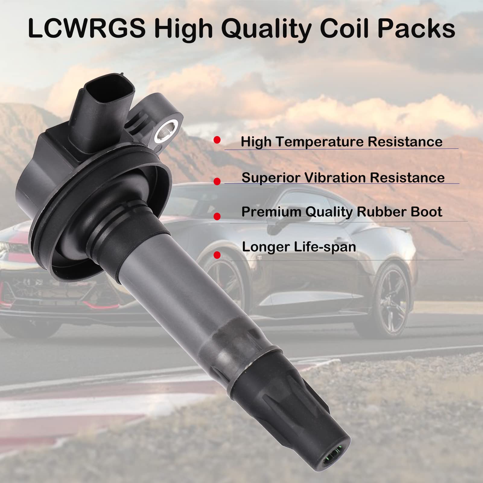 LCWRGS spark plugs 6-pack ready for engine ignition improvement and efficiency
