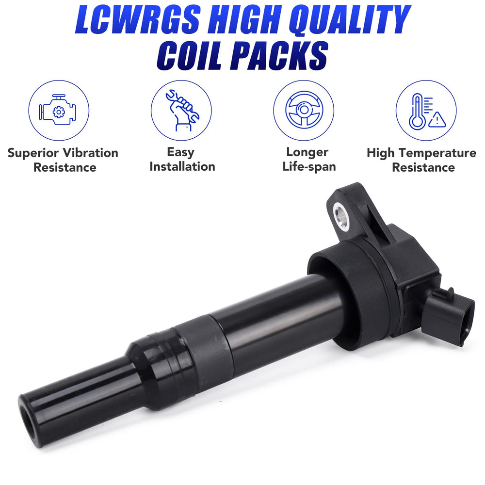 LCWRGS spark plugs set4 close-up highlighting copper core for efficient spark delivery.