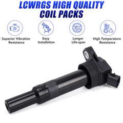 LCWRGS spark plugs set4 close-up highlighting copper core for efficient spark delivery.
