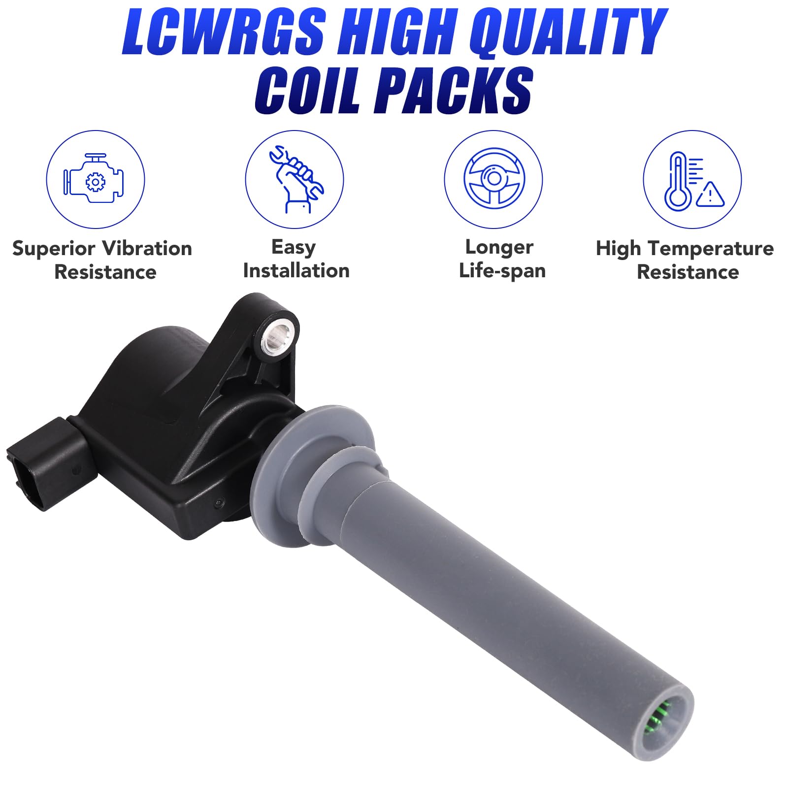 LCWRGS SP493 spark plugs close-up showing precise fit.
