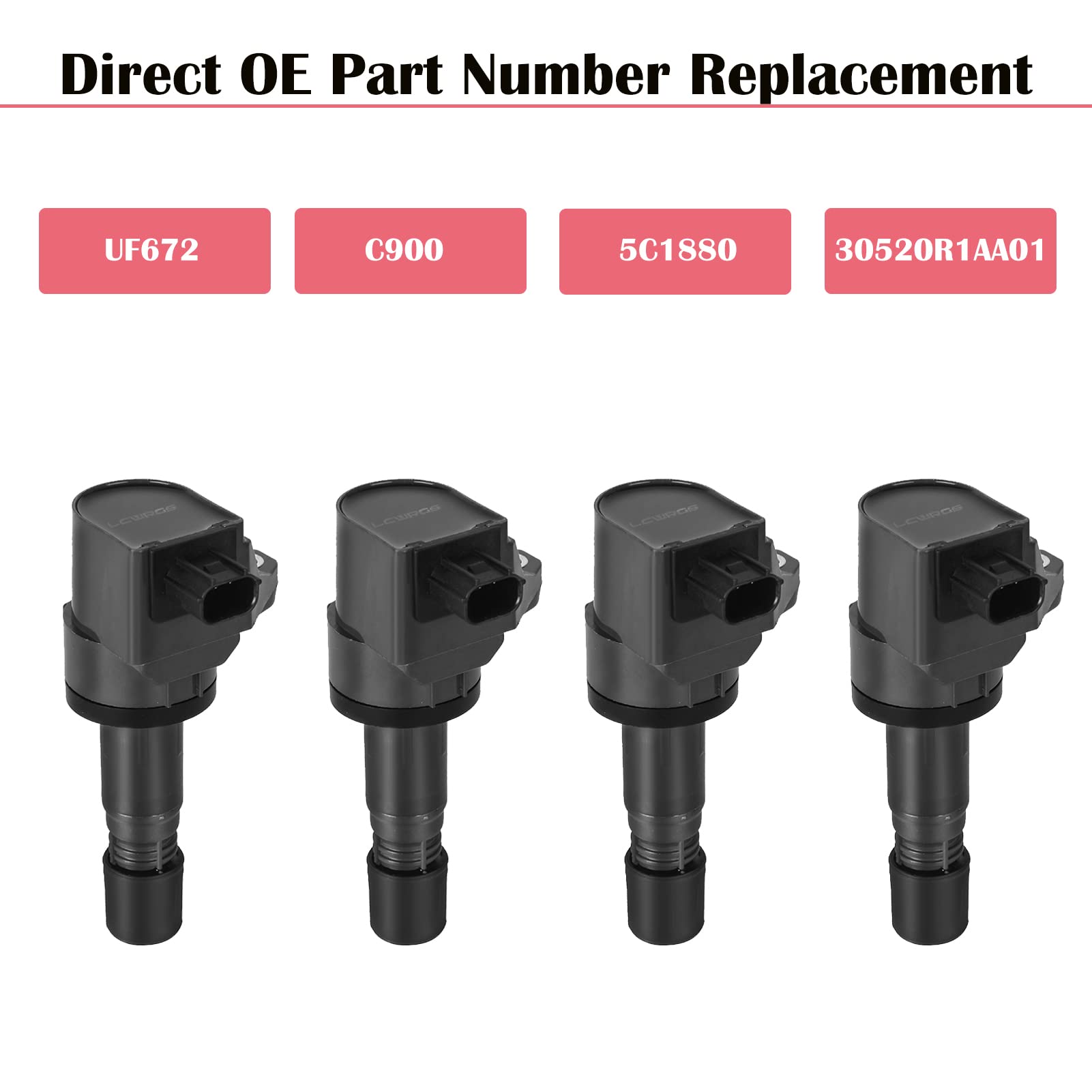 LCWRGS UF672 replacement coils with OE-fit and connectors.