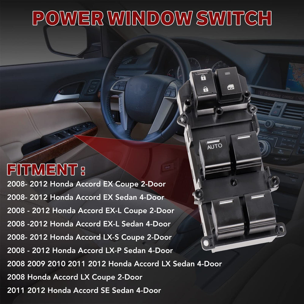 LCWRGS window switch front closeup shows precise button layout.