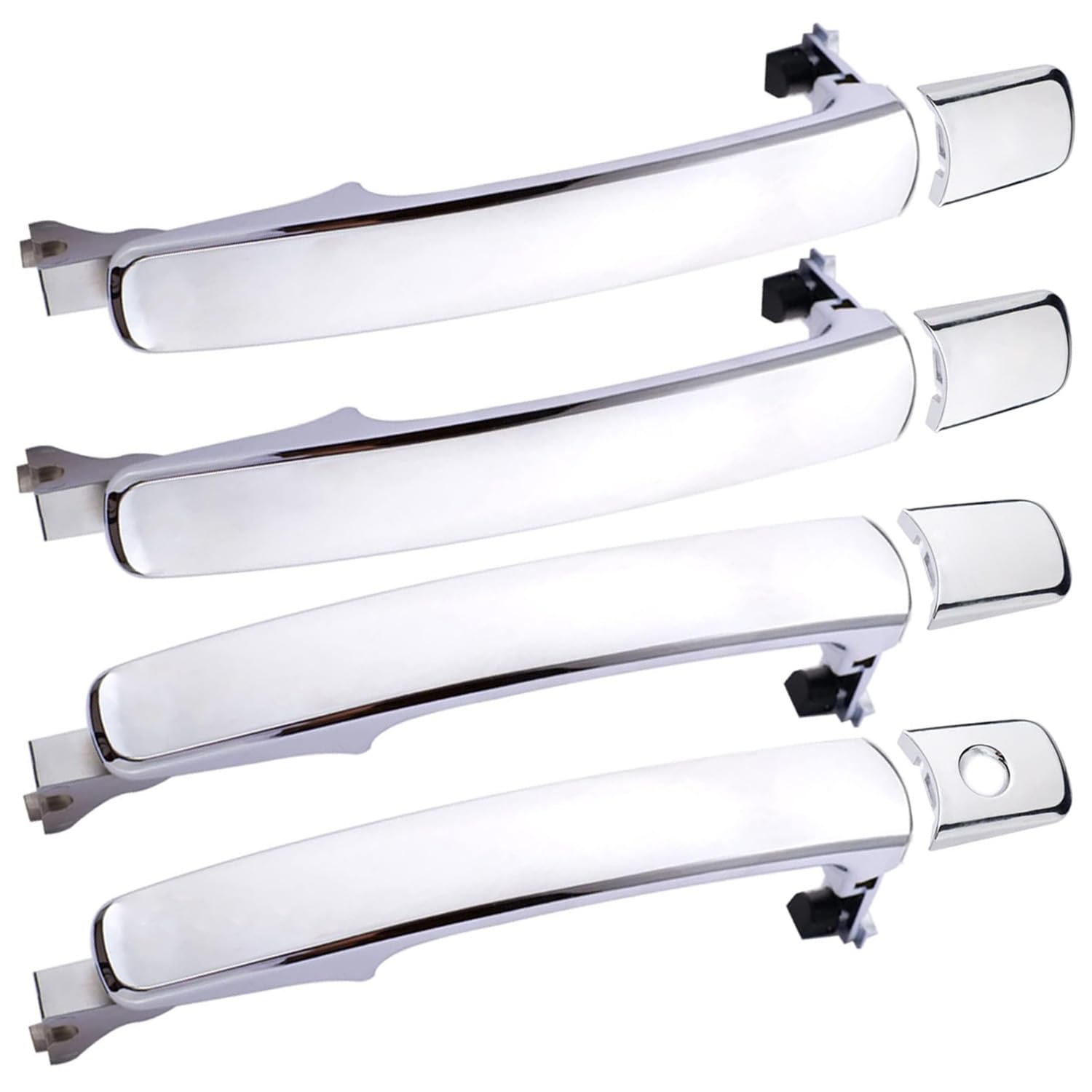 Lcyolada front left door handle for Nissan Rogue, durable chrome exterior.