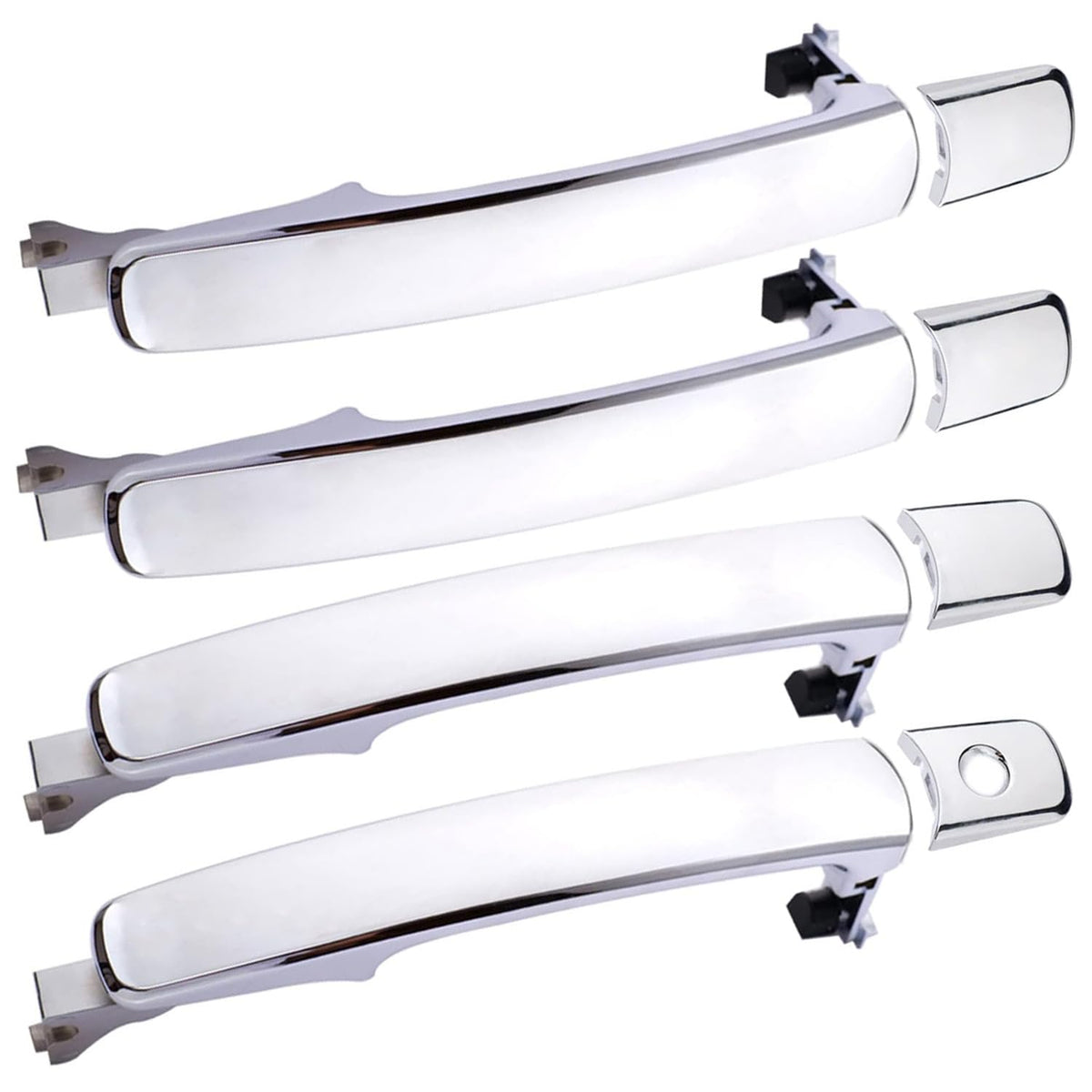 Lcyolada front left door handle for Nissan Rogue, durable chrome exterior.