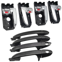 Lcyolada 8-piece exterior and interior door handles for Kia Spectra, complete replacement kit.