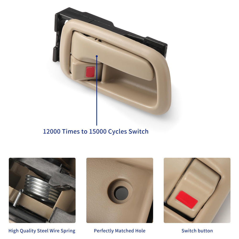 Lcyolada beige interior door handle on door demonstrates fit and style.