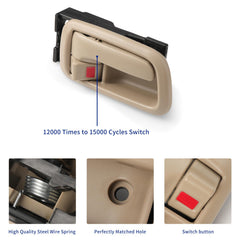Lcyolada beige interior door handle on door demonstrates fit and style.