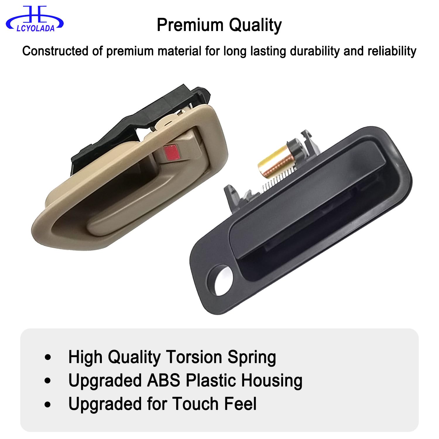 Interior door handle shot highlights smooth operation and secure fit.
