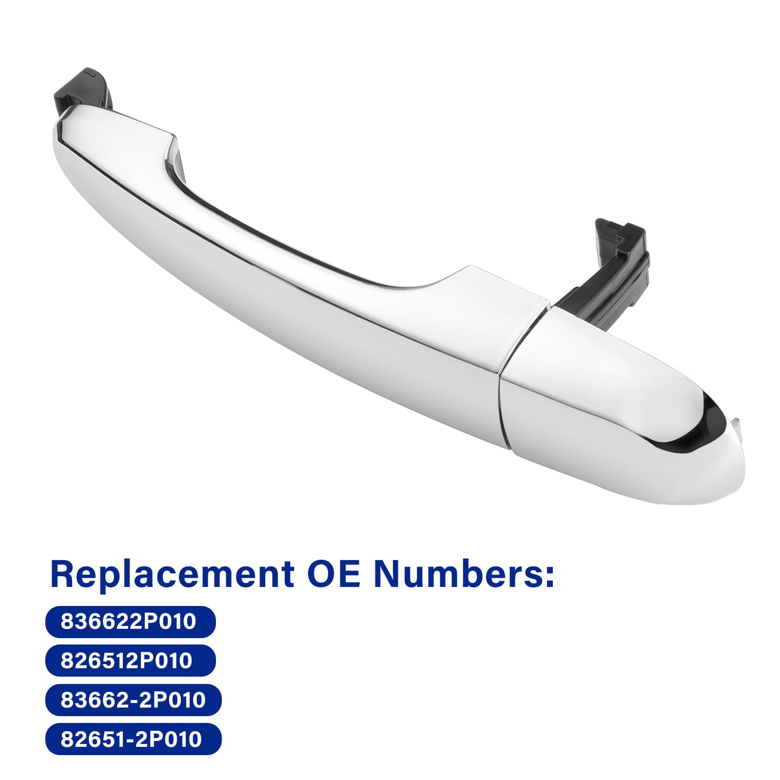 Lcyolada chrome exterior door handle assembly, ready for replacement.