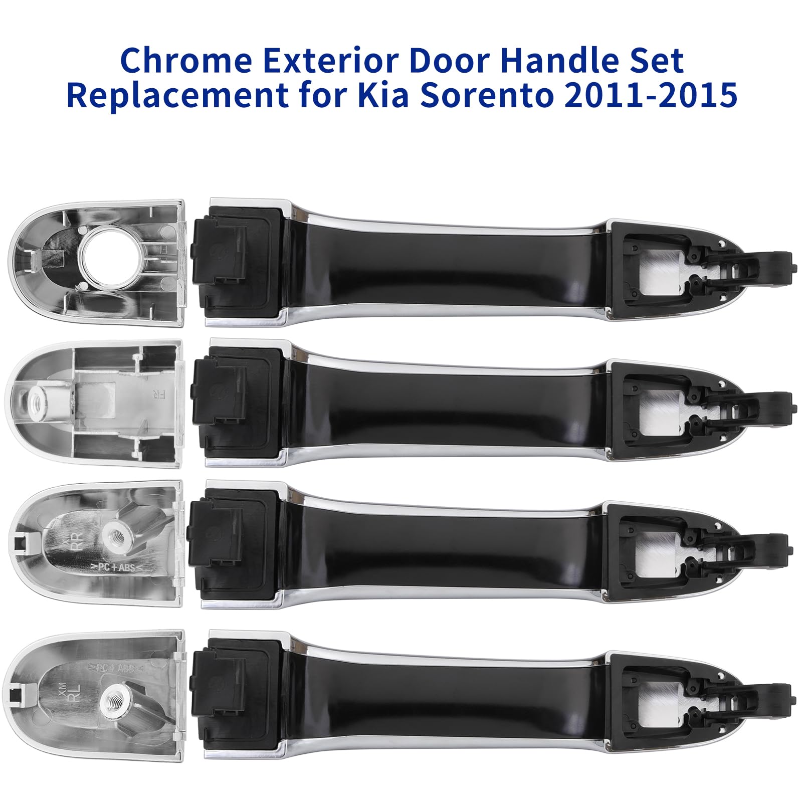 Lcyolada chrome exterior door handle rear-left, keeps original look and function.