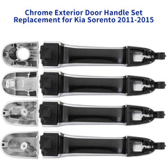 Lcyolada chrome exterior door handle rear-left, keeps original look and function.