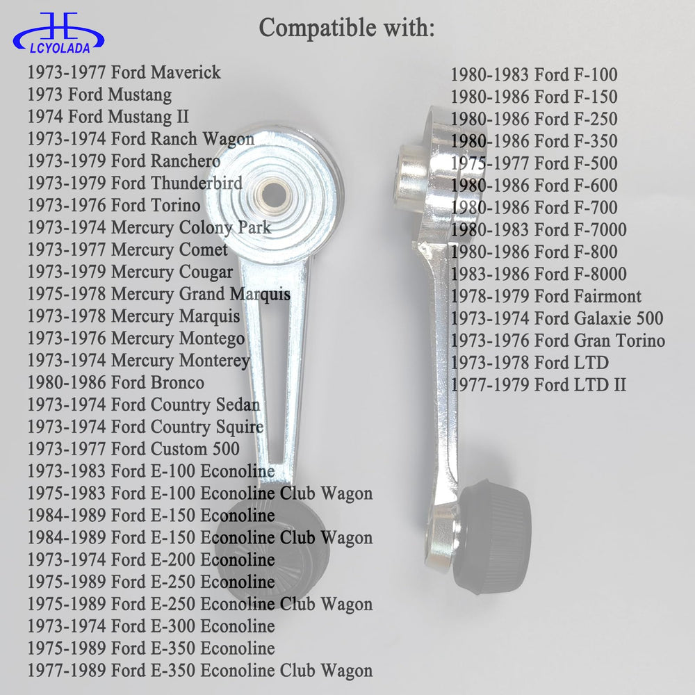 Lcyolada packaged inner window crank handle set for easy installation in Ford interiors.