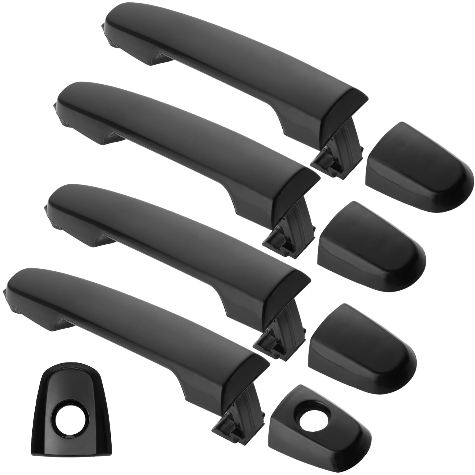 Lcyolada exterior door handle set for Prius and Vibe, front and rear, versatile fit.