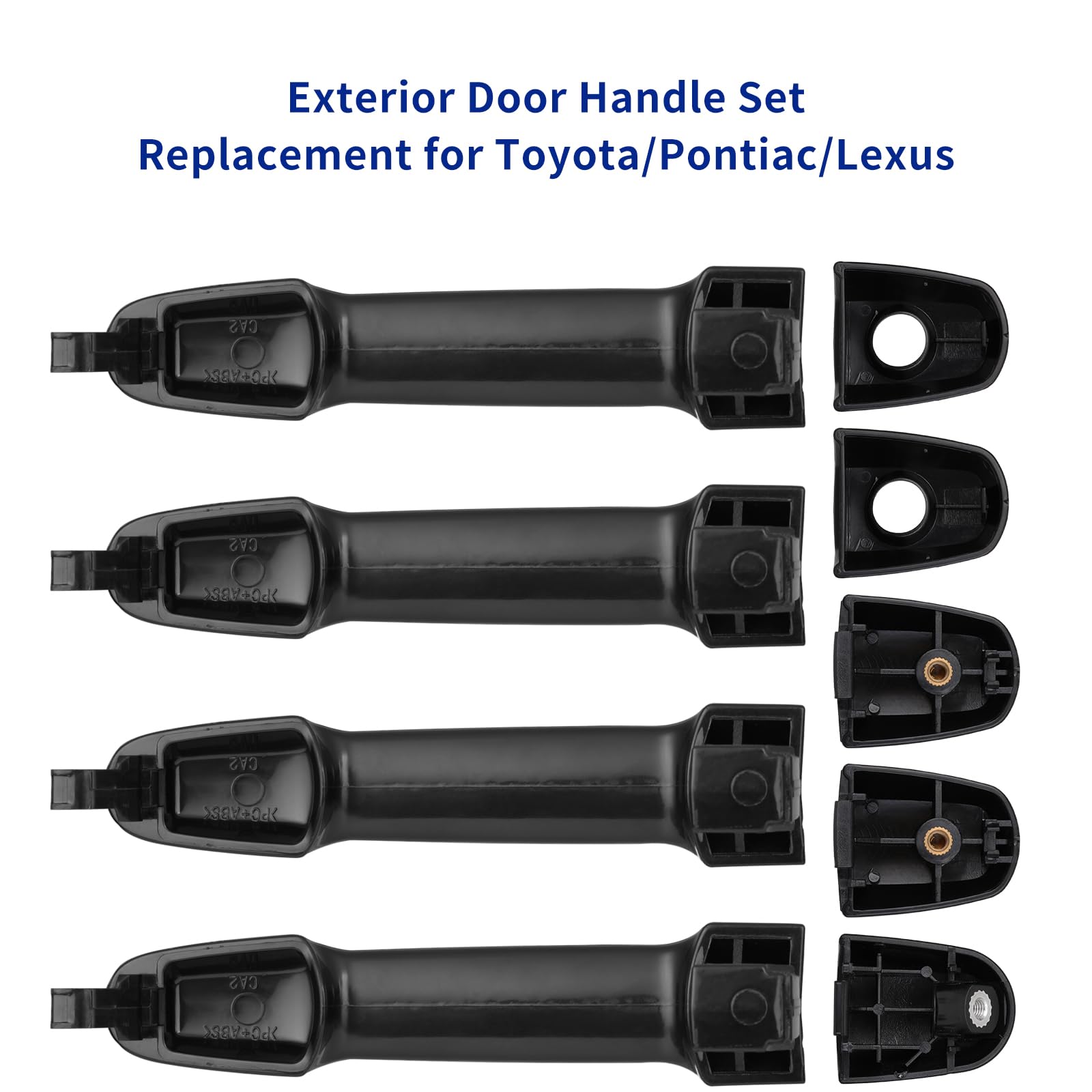 Lcyolada exterior door handle for Toyota Camry, rear passenger side, water-resistant gasket included.