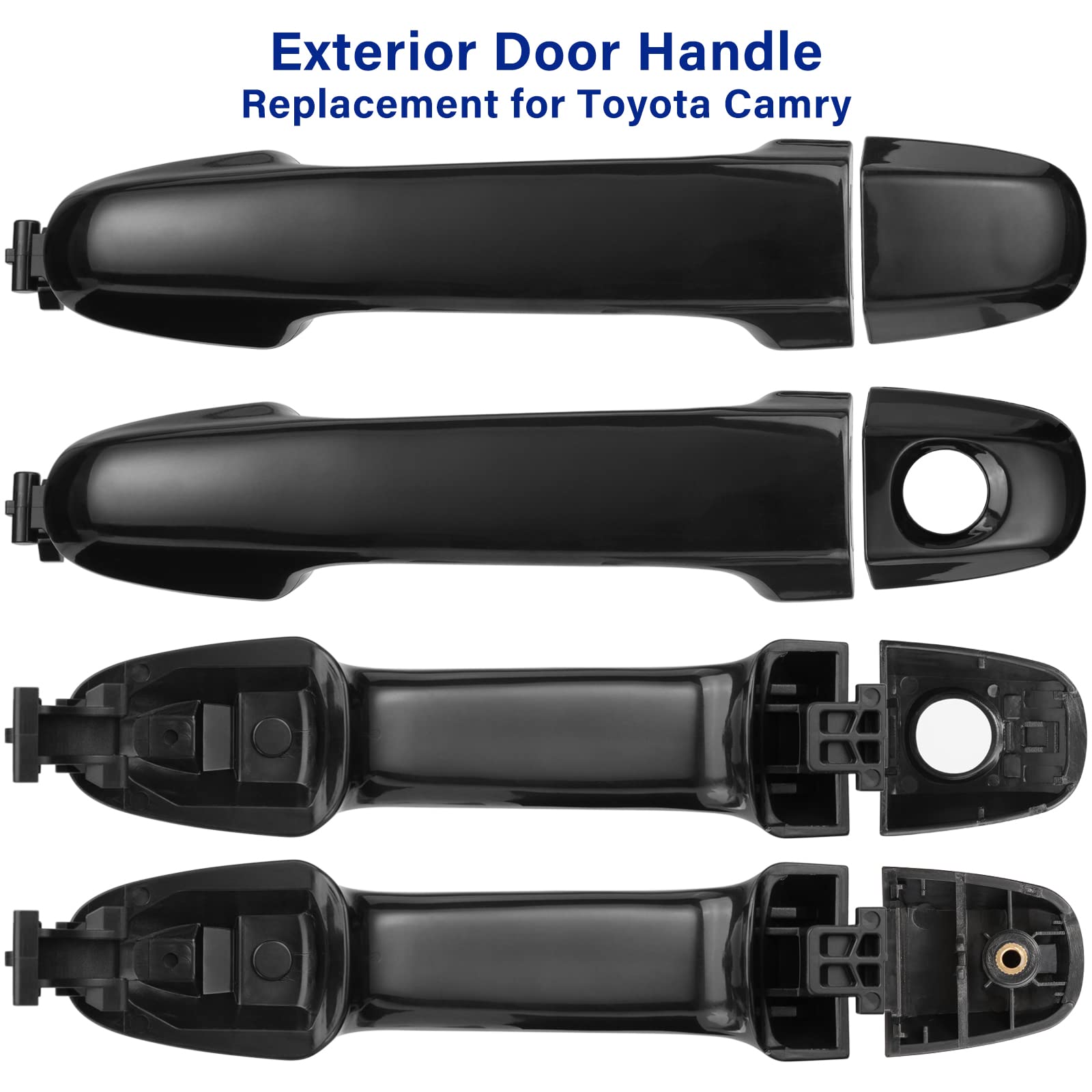 Lcyolada Camry rear driver-side exterior handle: wear-resistant plastic for long-lasting use