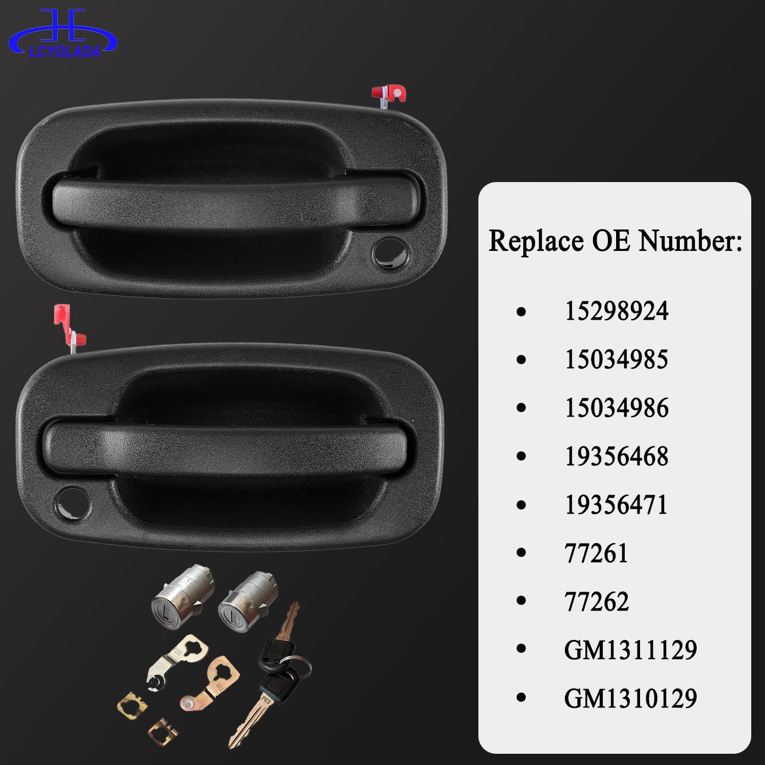 Lcyolada front exterior door handle right side replacement for proper function