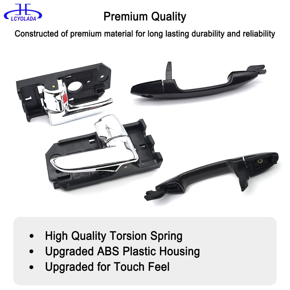 Lcyolada front-left door handle for Kia Spectra, smooth fit.