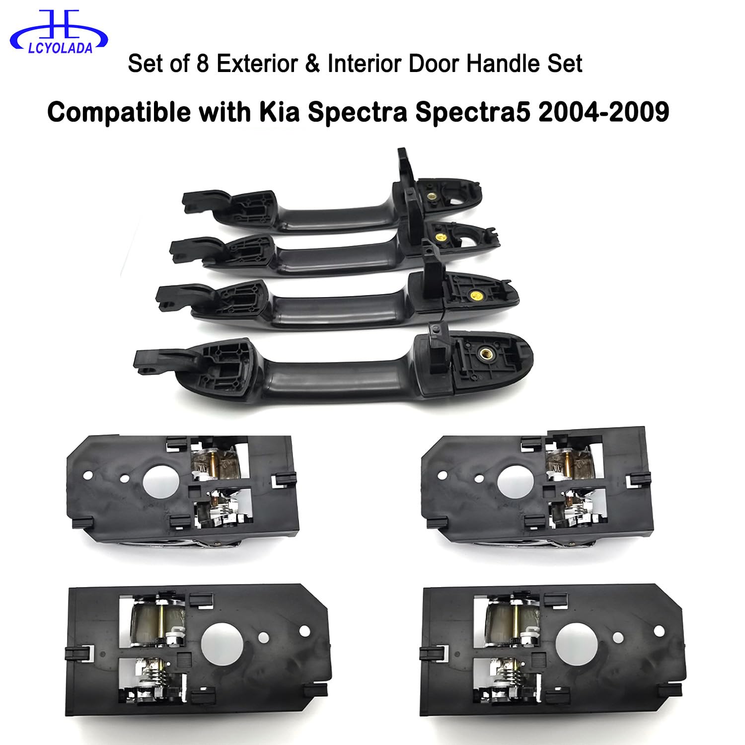 Lcyolada front-right door handle for Kia Spectra, ready for direct replacement.
