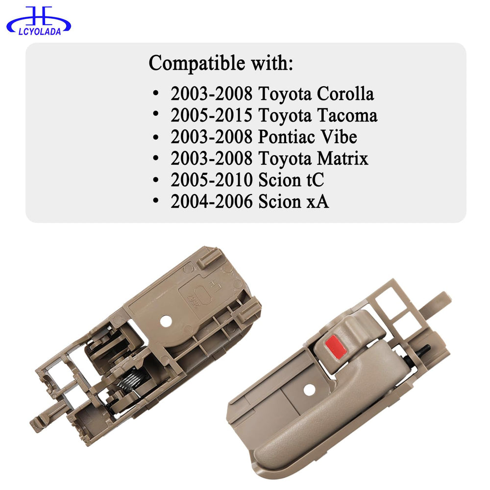 Lcyolada beige interior door handle, rear-right view, uniform color