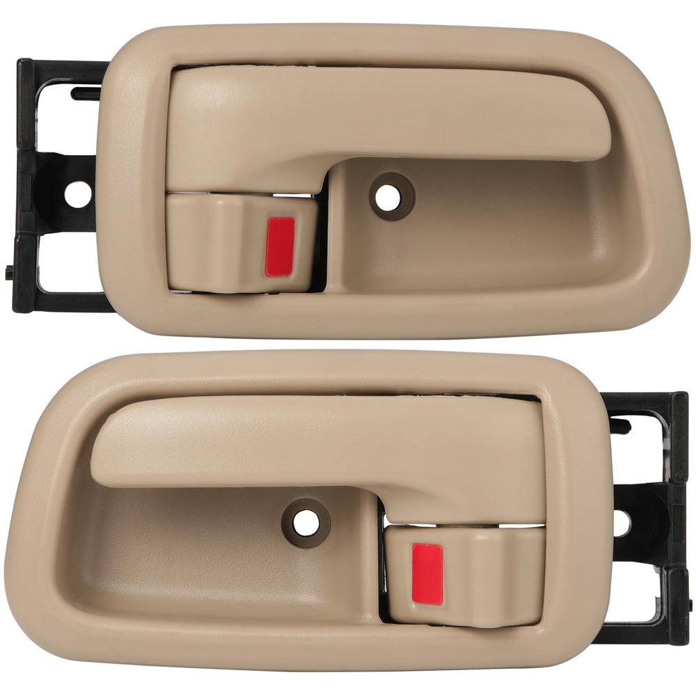 Lcyolada beige interior door handle bezel for front left driver, OEM-style fit.