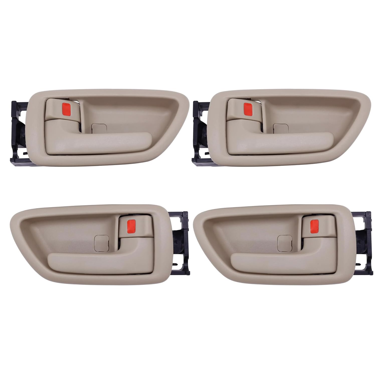 Lcyolada beige bezel interior door handle for Sequoia front replacement with smooth fit