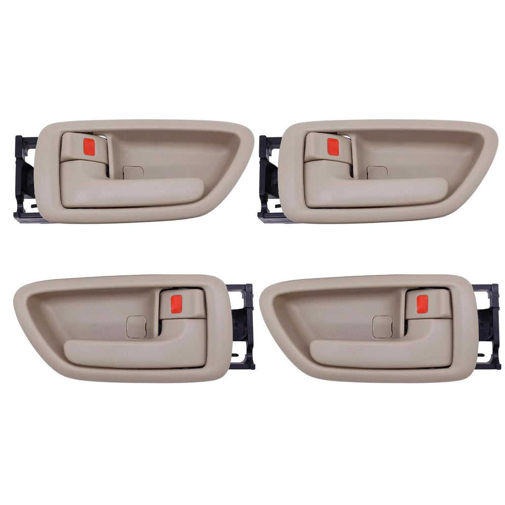 Lcyolada beige bezel interior door handle for Sequoia front replacement with smooth fit