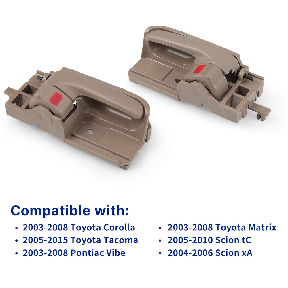 Lcyolada beige interior door handle front-right for Toyota/Pontiac with smooth operation.