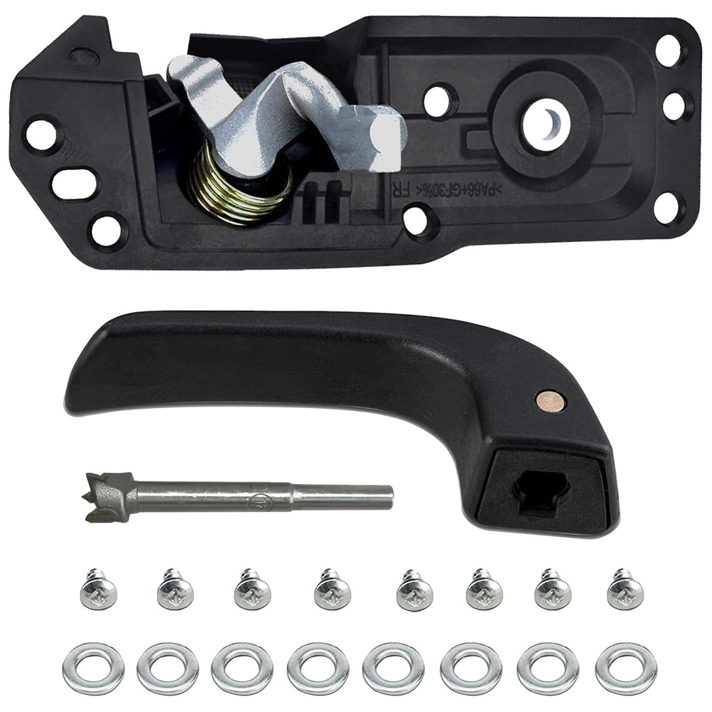 Lcyolada interior door handle front-right close-up, durable design for Silverado and GMC models