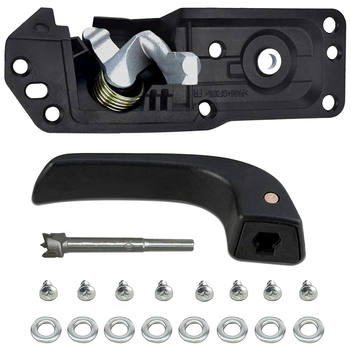 Lcyolada interior door handle front-right close-up, durable design for Silverado and GMC models