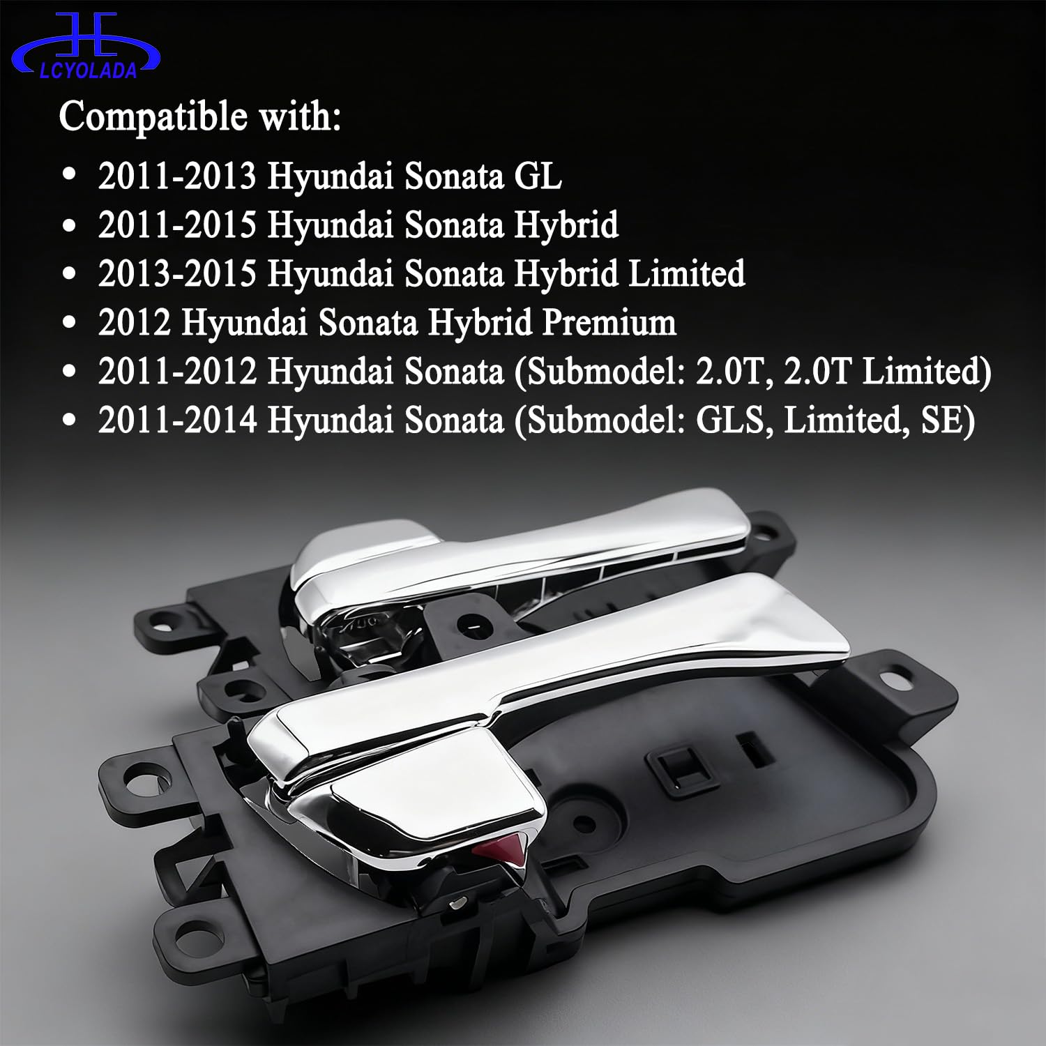 Lcyolada interior door handle for Hyundai Sonata 2011-2015, front-right replacement for reliable access