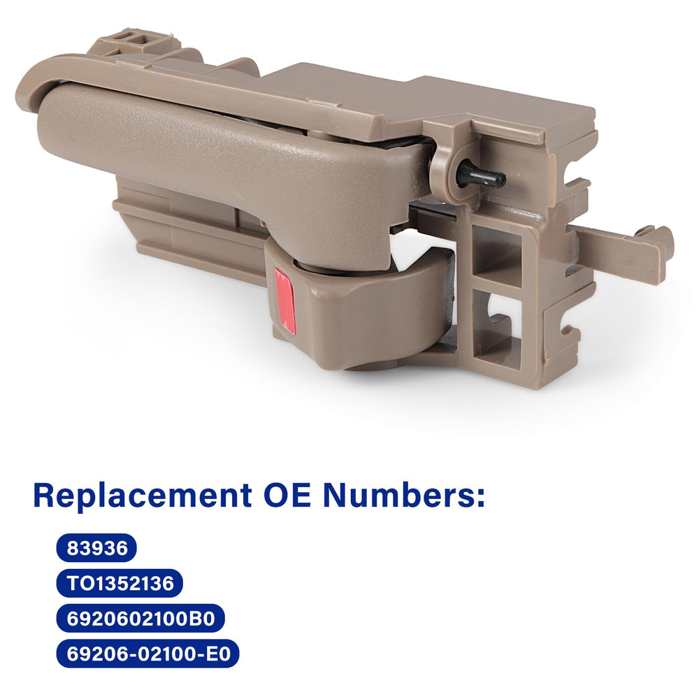 Lcyolada beige interior door handle rear set for cohesive interior look and easy install.