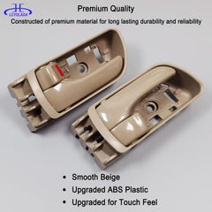 Lcyolada beige interior door handle in OEM style for seamless replacement.