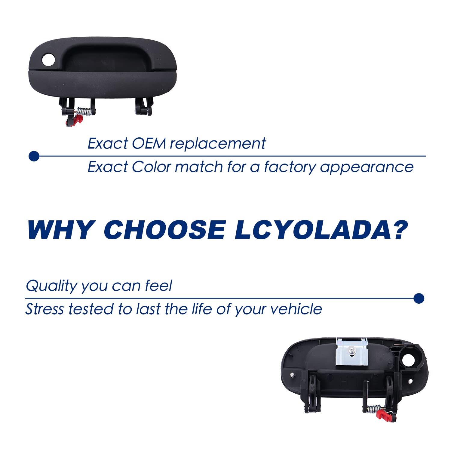 Lcyolada one-year warranty with responsive support for Ram door handle.