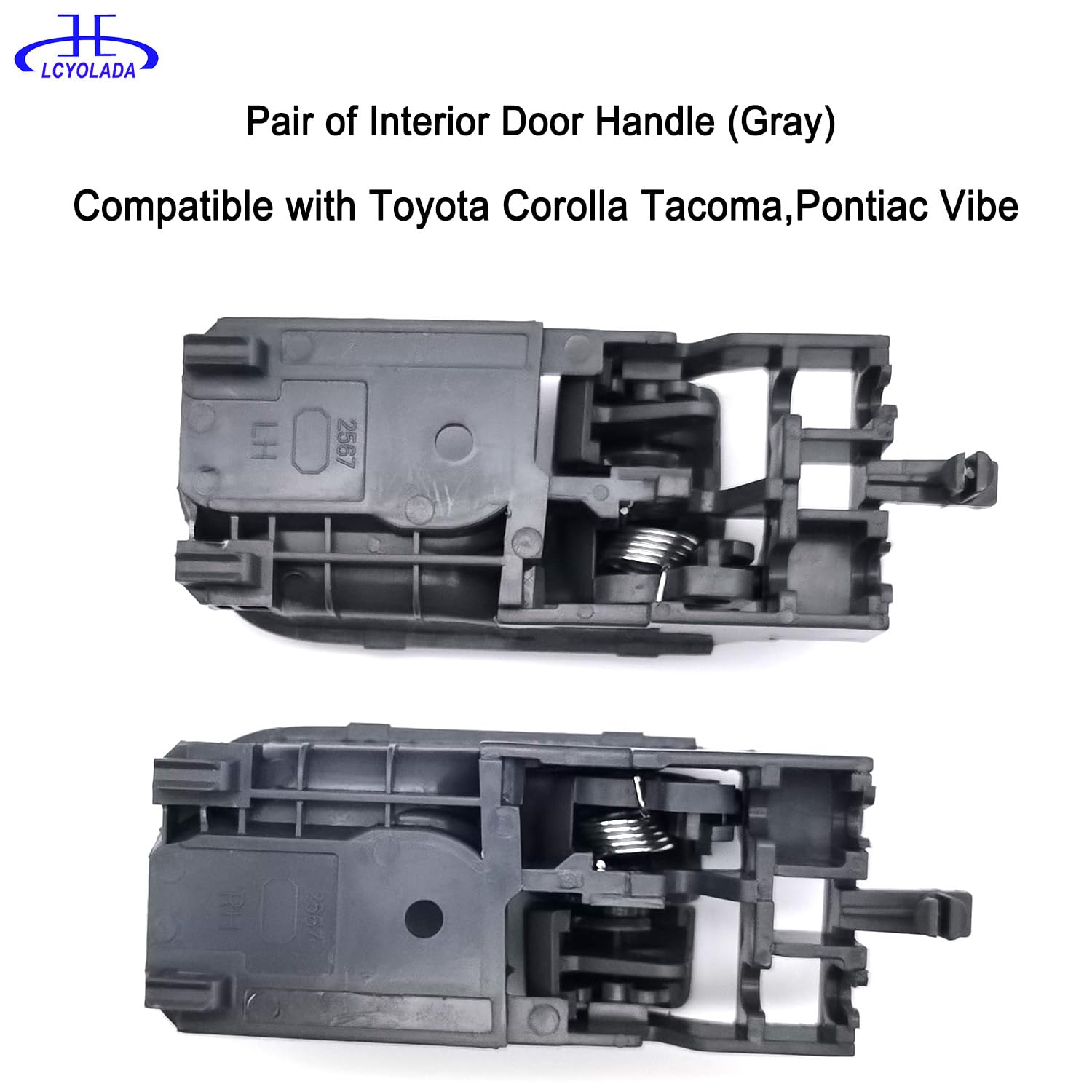 Lcyolada interior door handle pair gray side view shows precise fit