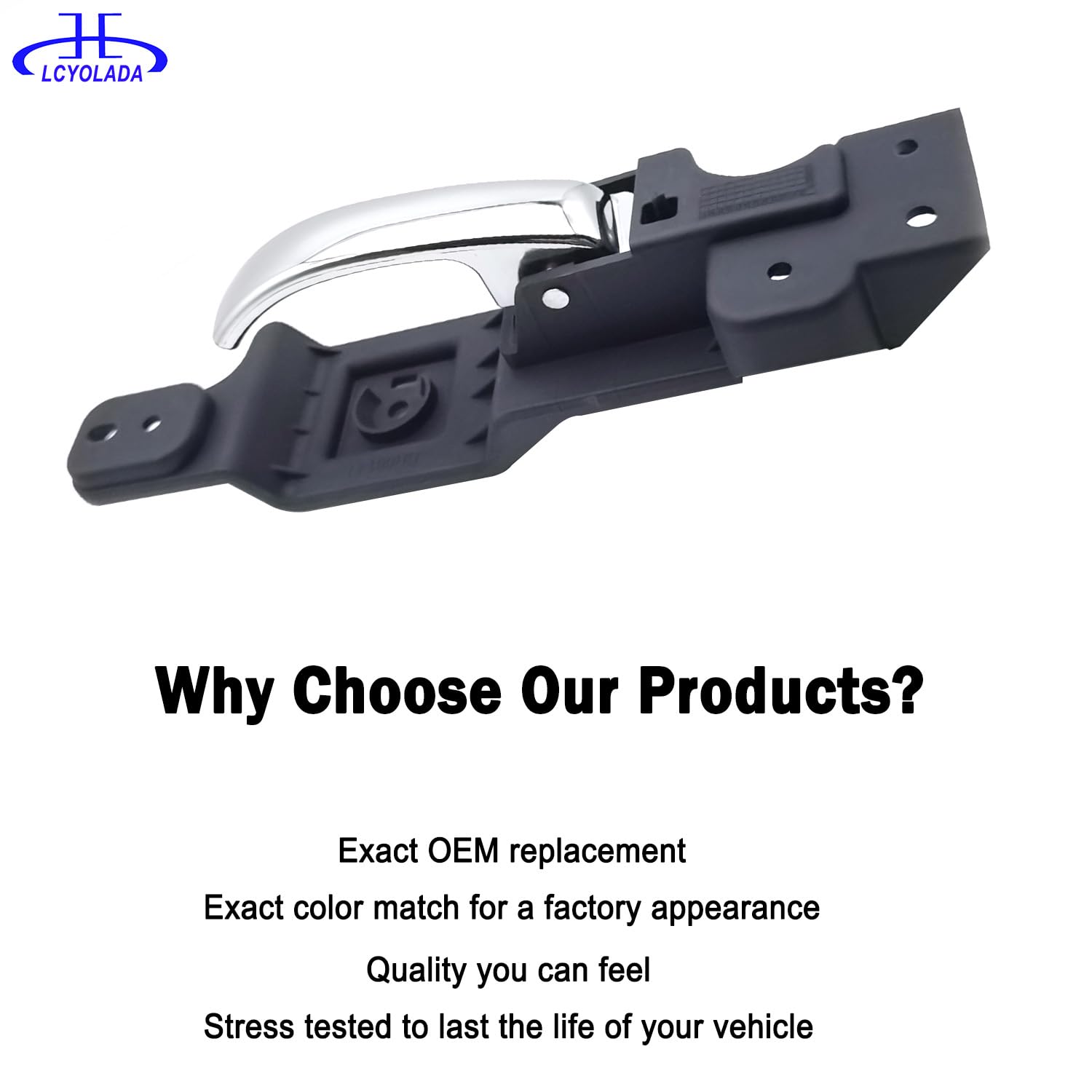 Lcyolada reinforced ABS door handle, durable construction for long-lasting performance.