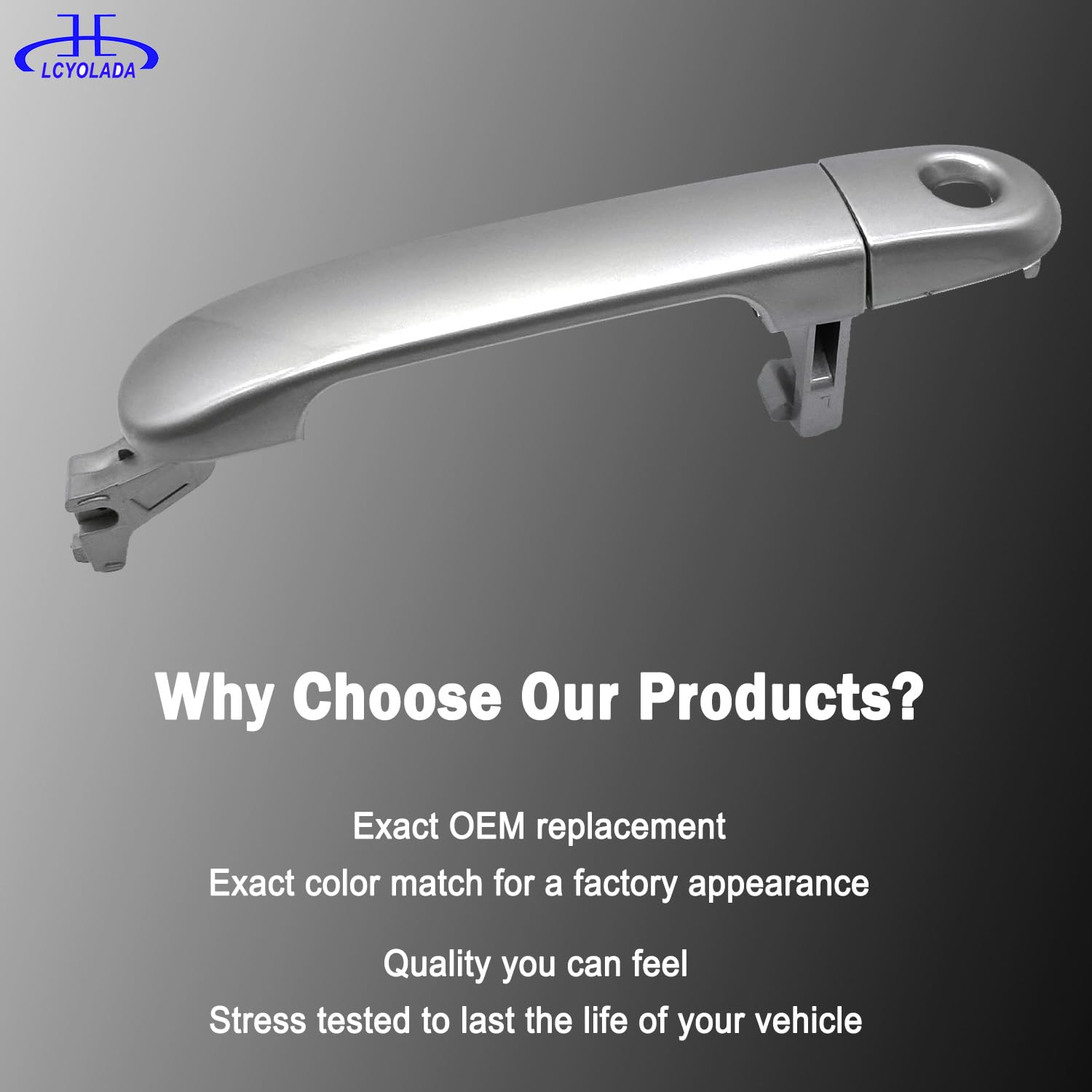 Lcyolada silvery finish door handle adds a coordinated look.