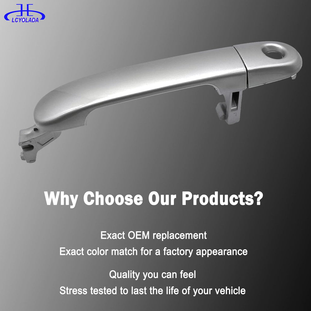 Lcyolada silvery finish door handle adds a coordinated look.