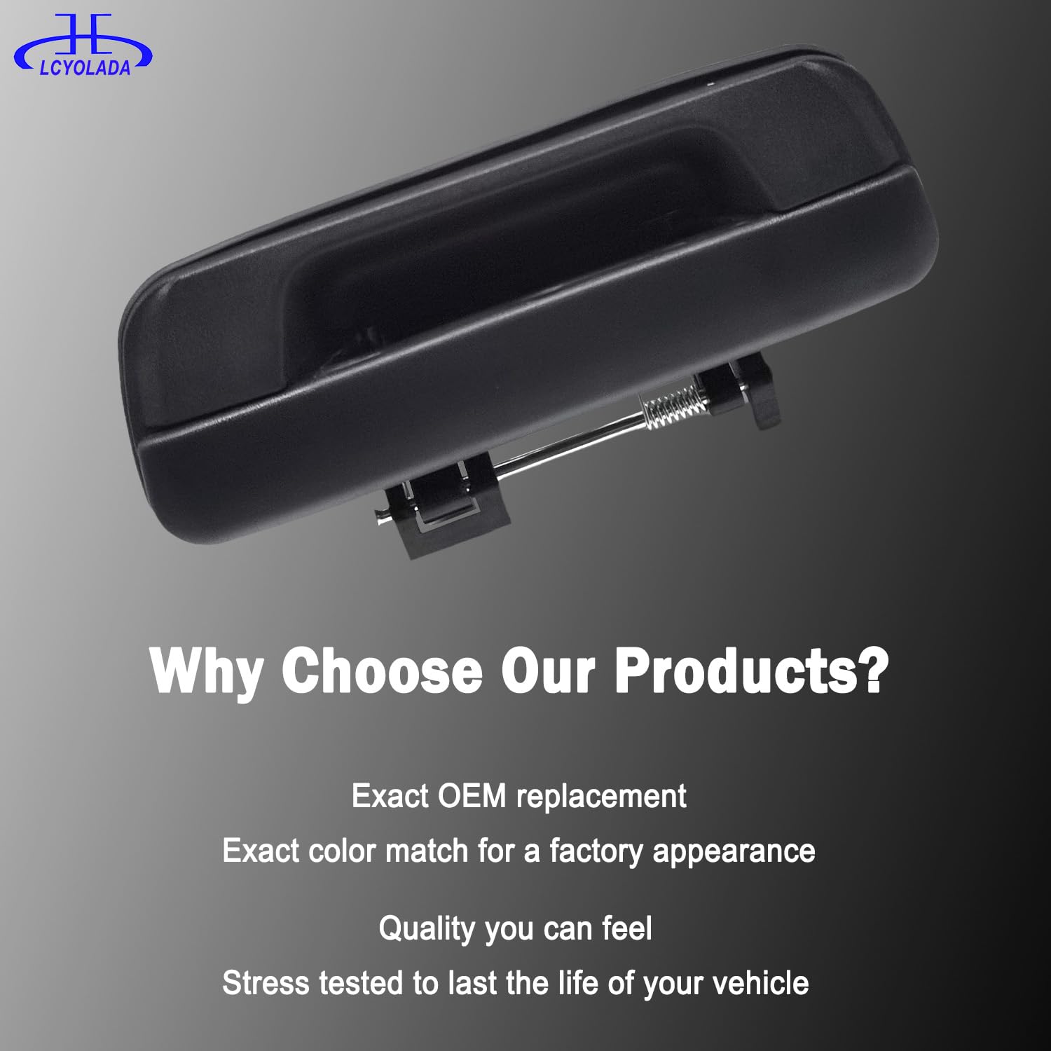 Lcyolada tailgate handle latch compatible with GM1915127, preserves factory look.