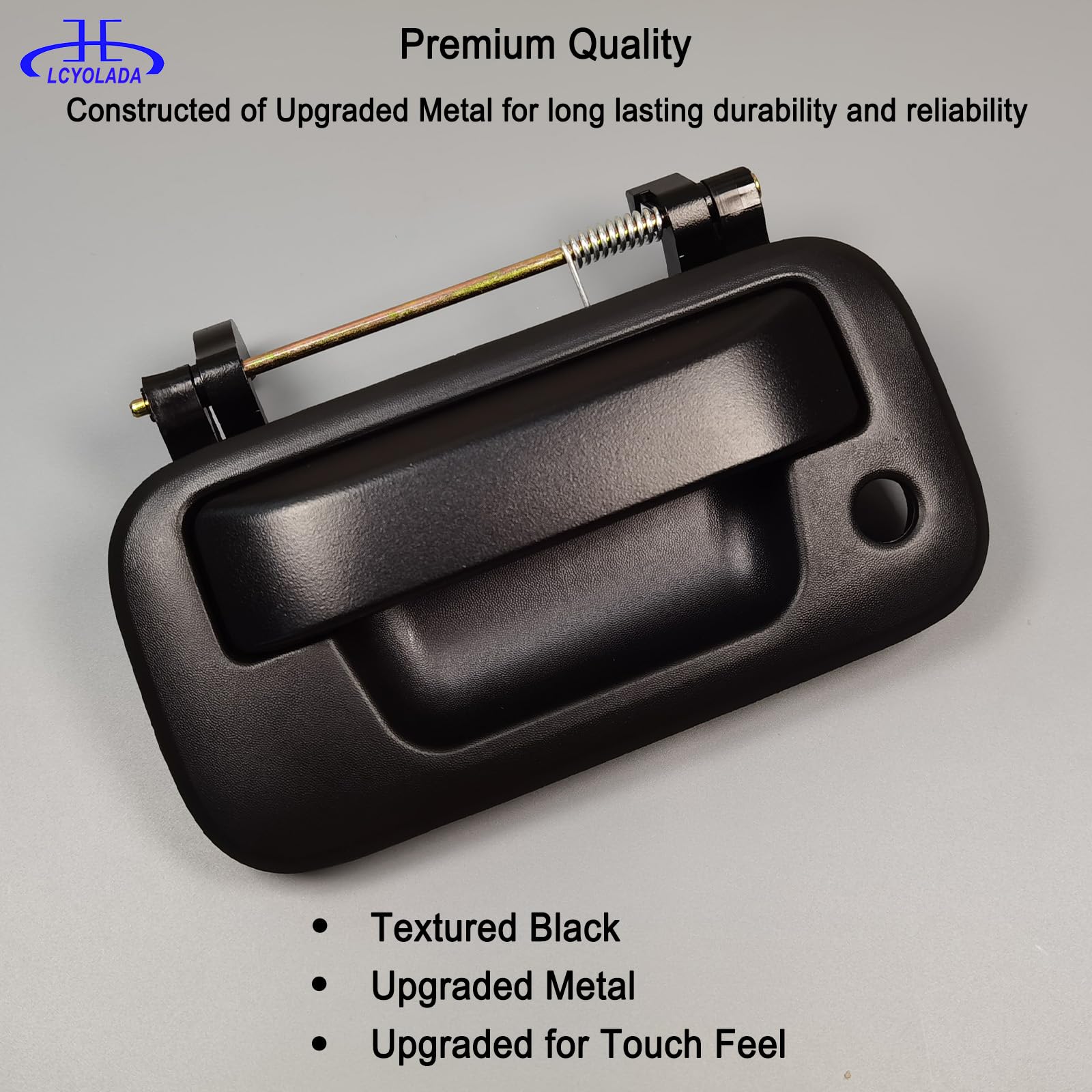 Lcyolada textured metal tailgate handle latch built for outdoor durability