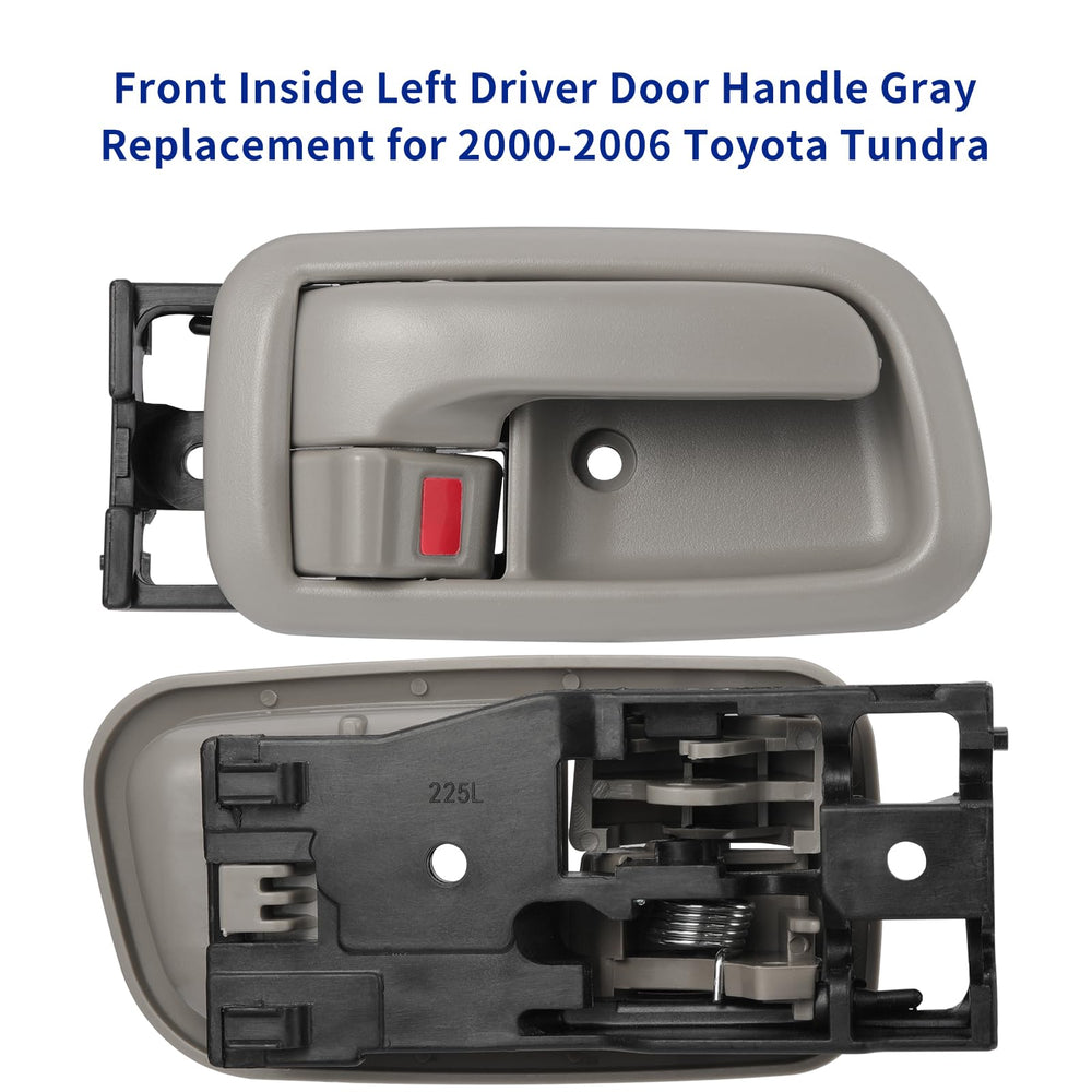 Lcyolada interior door handle assembly with bezel in light gray, OEM style