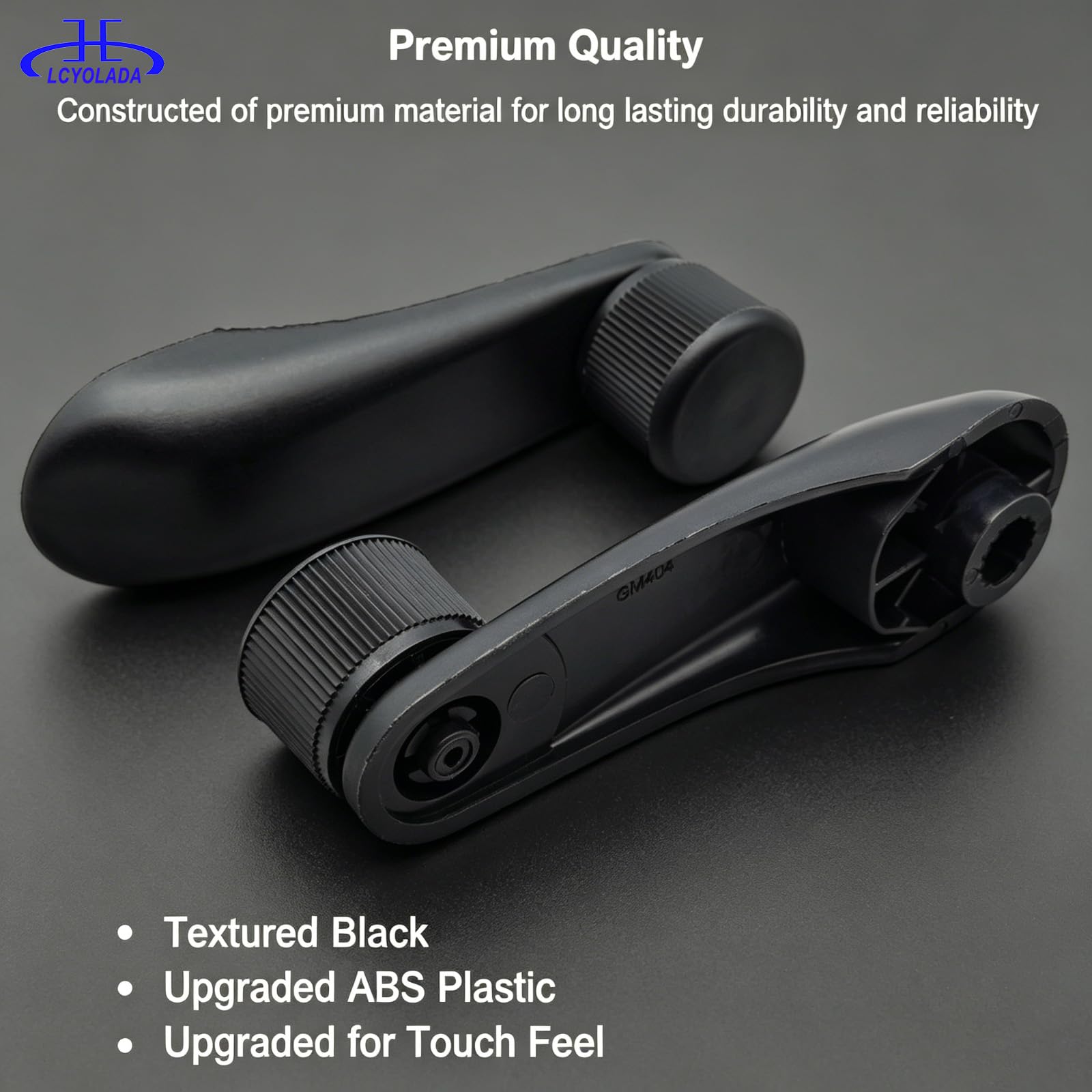 Lcyolada window crank handle close-up, highlighting sturdy construction for reliability.