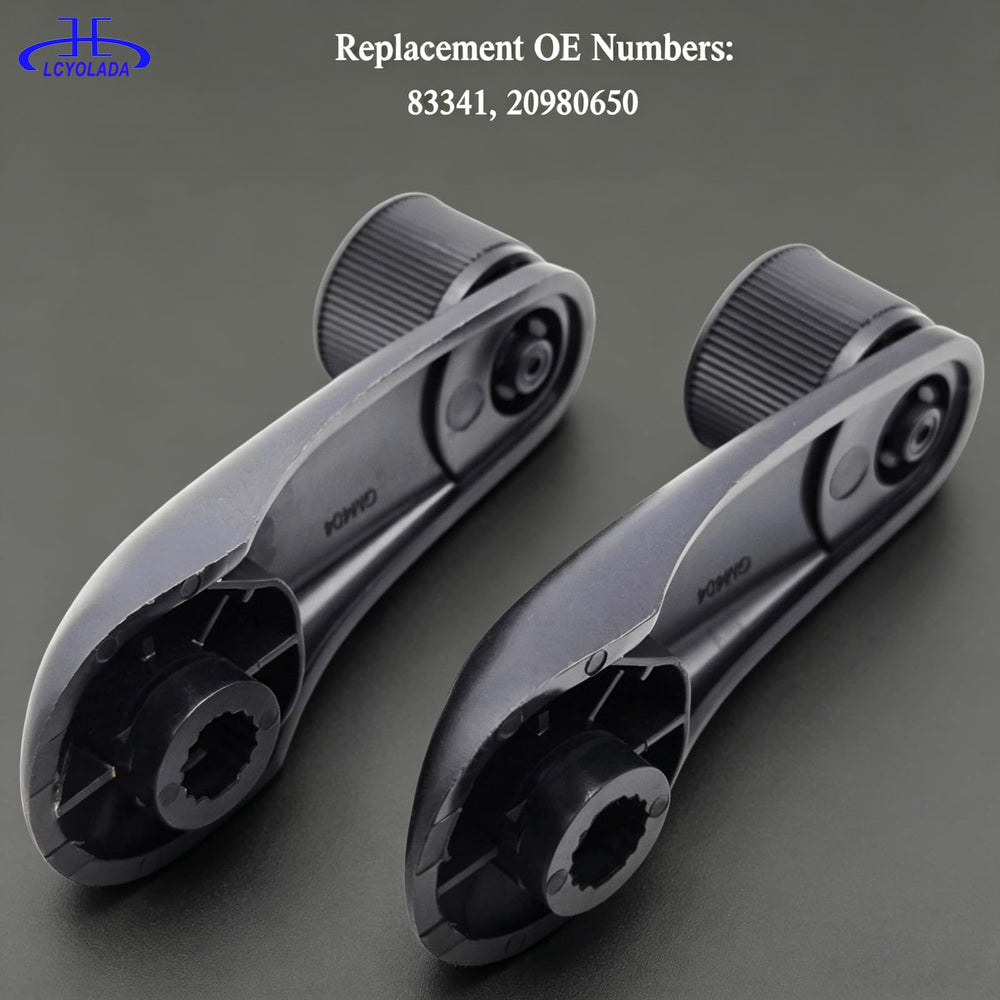 Lcyolada window crank handles installed in Silverado interior for improved control.