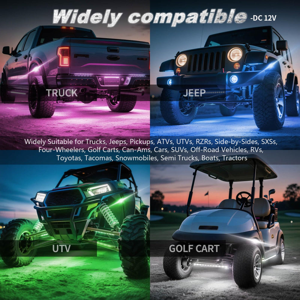 LD DARKEAGLE underbody glow helps locate your vehicle at night.