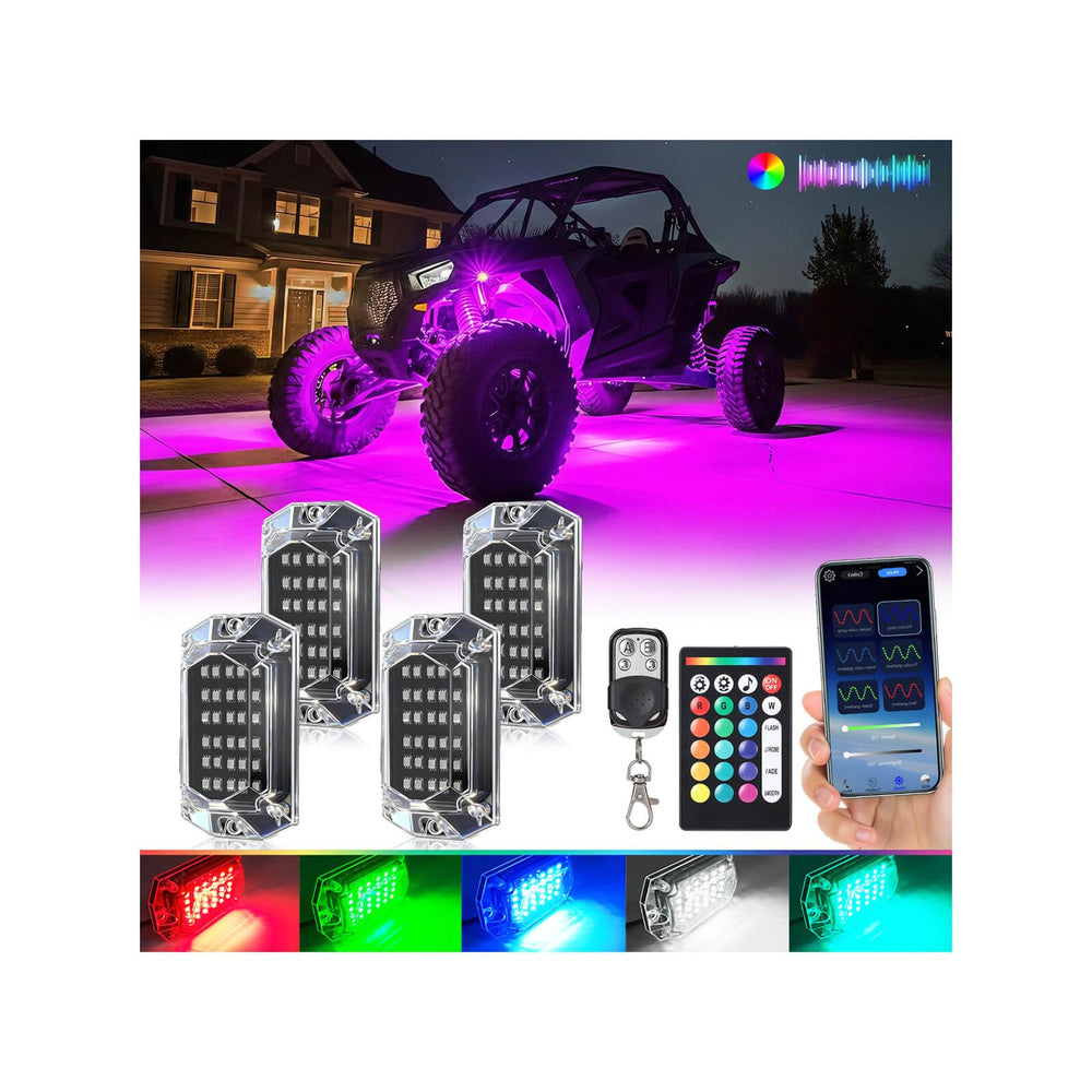 LD Darkeagle 4Pods full-angle rock light kit enhances off-road visibility.
