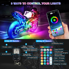 LD DARKEAGLE app and RF remote provide flexible color and mode control