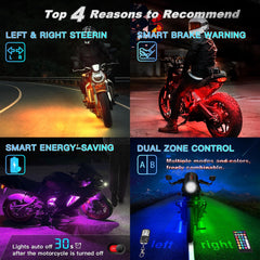 LD DARKEAGLE IP68 waterproof lights withstand rain, mud, and rough roads.