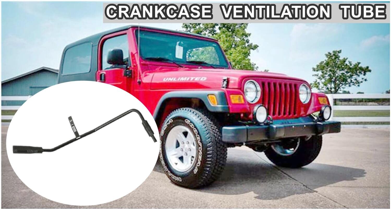 LDCRE crankcase vent tube for Jeep Grand Cherokee XJ 4.0L shown for easy routing
