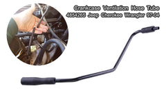 Vent tube routed under the hood demonstrating neat path