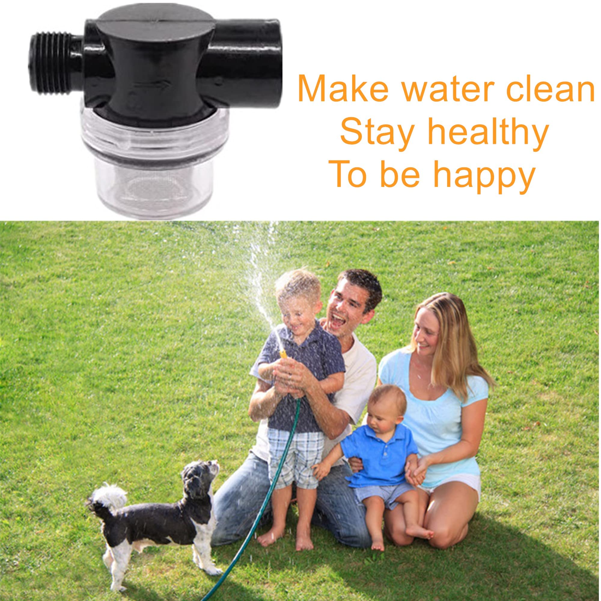 80-mesh stainless steel screen captures fine particles to reduce clogs.