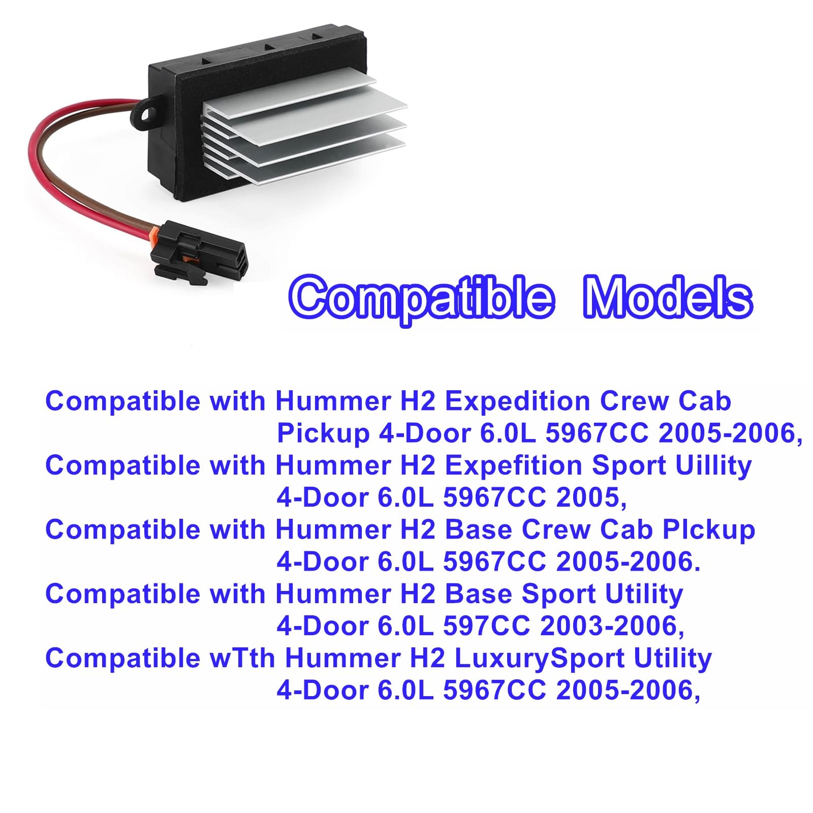 LDCRE easy-install blower resistor H2 image illustrating quick replacement.